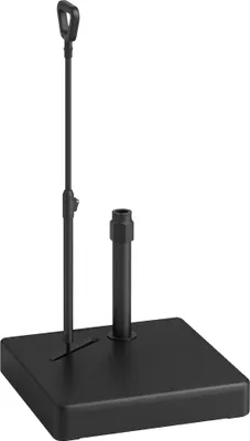 Image de Outsunny Pied de parasol carršŠ, support parasol en HDPE sur roulettes avec poignšŠe ajustable, base de parasol remplissage eau sable, socle de parasol pour terrasse, 60 x 60 x 104 cm, noir