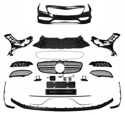 Productafbeelding van Stootbalk voor Mercedes CLS-klasse W218, modeljaren 2011-2018, inclusief grill.