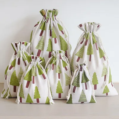 Productafbeelding van Katoenen zakjes met trekkoord - 25 stuks - Opbergzakjes - 15 x 20 cm