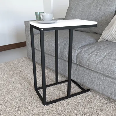 Produktbild von VCM Holz Beistelltisch | Couchtisch im schlichten Industriestyle | Maße ca. H. 63 x B. 26 x T. 46 cm | Wohnzimmertisch | Kaffeetisch - Insasi S