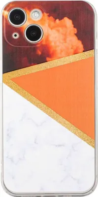 Produktbild von König Design Hülle kompatibel mit Apple iPhone 13 Kunststoff Soft Handyhülle - Handy Case Orange