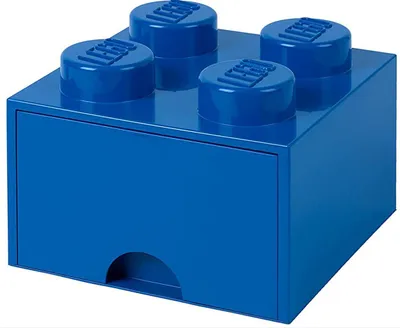 Produktbild von NHG LEGO Auszieh-Aufbewahrungsbox Brick Drawer 4 - Blue, Kunststoff, 25 x 25 cm, 40051731