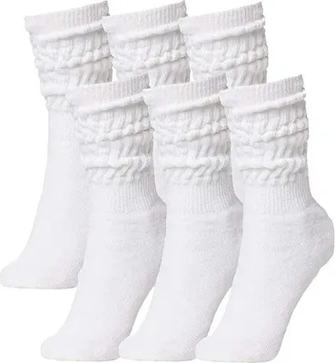 Produktbild von Brubaker Uni 6er Pack Slouch Socken Weiss Gr. 39/42