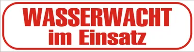 Produktbild von INDIGOS UG - Magnetschild "Wasserwacht im Einsatz" 45 x 12 cm - Magnetfolie für Auto / LKW / Truck / Baustelle / Firma