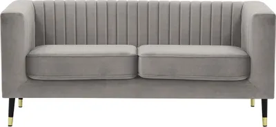Produktbild von Zweisitzer-Sofa Slender - hellgrau - Velluto 15