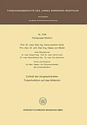 Immagine prodotto di Einfluß der eingeschränkten Tubenfunktion auf das Mittelohr