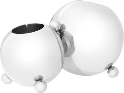 Produktbild von Casa Padrino Designer Edelstahl Flaschenhalter Silber 45 x 25,5 x H. 25,5 cm - Flaschenhalter für 2 Flaschen - Luxus Accessoires