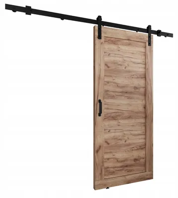 Produktbild von KierMoebel Schiebetür Komplettset LOFT ADIO 1 Eiche Craft Gold 96x205x3,2 cm, Wohnzimmer Schiebetür