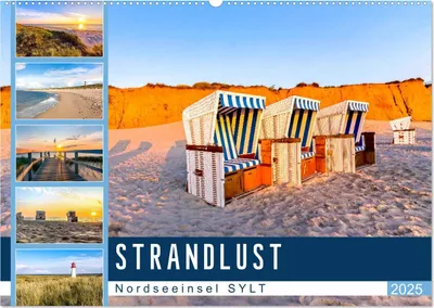Produktbild von STRANDLUST Nordseeinsel Sylt (Wandkalender 2025 DIN A2 quer), CALVENDO Monatskalender