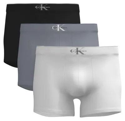 Image de Calvin Klein boxer lot de 3 graphic monogram Coton stretch trunks black / misty grey / white hommes