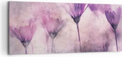 Produktbild von Bild auf Leinwand - Leinwandbild - Einteilig - Blumen Rosa Vintage - 120x50cm - Wand Bild - Wanddeko - Wandbilder - Leinwanddruck - Bilder - Wanddekoration - Leinwand bilder - Wandbild - AB120x50-4432