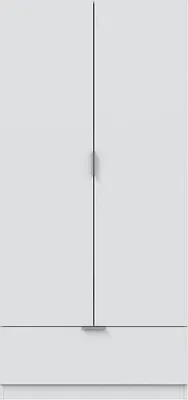 Produktbild von Kleiderschrank >GARONA< 2 Türen, 1 Schublade, in Weiß - 80x170x51 (BxHxT)