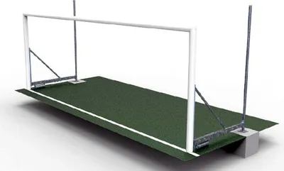 Produktbild von Paar 8er-Fußballtore mit Siegel und Klappmechanismus aus Aluminium