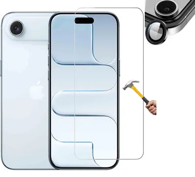 Produktbild von ino 2in1 Schutzglas + Kameraschutz Linse für iPhone 17Air Panzerglas Camera Lens Schutzfolie Glas Panzerfolie Displayschutzglas 17 Air Kameraglas