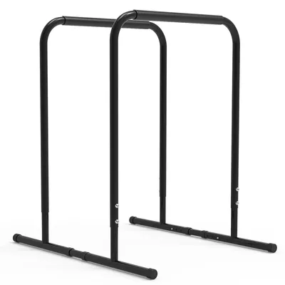 Produktbild von Dipstation Klimmzugstange Dipsständer - Höhenverstellbar 87 cm bis 100 cm - Belastbar bis 136 kg - Demontierbar für Zuhause