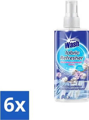 Obrázok produktu pre At Home - Wash - Osviežovač textilu - Fresh Bavlna - Neutralizuje nepríjemné pachy - 300 ml - Hodnotné balenie - 6 kusov