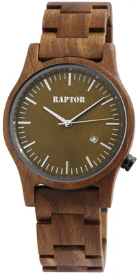 Produktbild von Herrenuhr Sandelholz Pirate aus Sandelholz mit Datumsanzeige, kürzbar