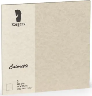 Immagine prodotto di Doppio cartoncino 157x157 colouretti 5 pezzi pergamena marrone