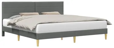 Obrázek produktu pro Rám postele s čelo Tmavě šedá 200 x 200 cm Textil