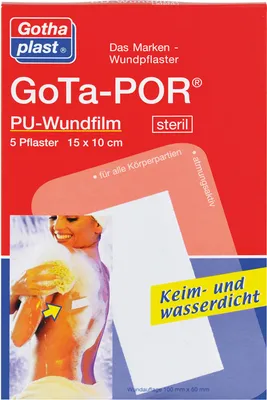 Produktbild von GoTa-POR PolyurethanWundfilm 15 x 10 cm sterile Pflaster, 5 St. Pflaster
