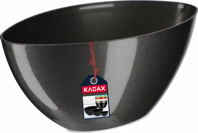 Produktbild von KADAX Blumentopf "Ptuj", ovaler Übertopf, Pflanztopf aus Kunststoff, Blumenübertopf, 21 cm, Grafit