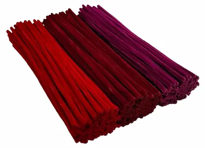 Productafbeelding van TAK 300 stuks Pijpenragers Rood（30cm x 6mm - Chenilledraad Rood - Buigpluche - Knutseldraad - Chenilledraad set