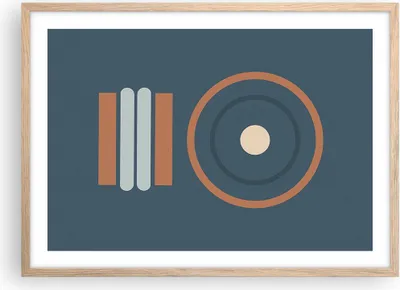 Produktbild von Gerahmtes Poster - Rahmen in heller Eiche - Abstrakt modern Muster - 70x50 cm - Wand Bild - Wanddeko - Wandbilder - Kunstposter - Wandposter - Bilderrahmen - Bilder - Kunstdruck - P2NAA70x50-4567