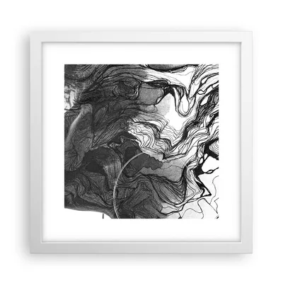 Produktbild von Gerahmtes Poster - Weißer Rahmen - Frau Linie Kunst. - 30x30 cm - Wand Bild - Wanddeko - Wandbilder - Kunstposter - Wandposter - Bilderrahmen - Bilder - Kunstdruck - Wanddekoration - P2WAC30x30-4687