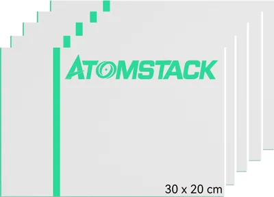 Image de ATOMSTACK Plaque en plastique ABS (4 pièces, 30 x 20 cm) - Plaque de gravure laser pour les projets de bricolage, plaque en plastique blanc sur vert