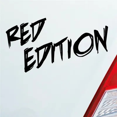 Produktbild von Auto Aufkleber Red Edition Auto Car Tuning 15x7 cm Schwarz Matt Sticker Heckscheibenaufkleber
