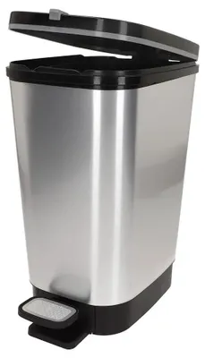 Produktbild von Curver 237241 Chic 50/60l 29x44.5x60.5 Cm Mülleimer Silber  Silber One Size