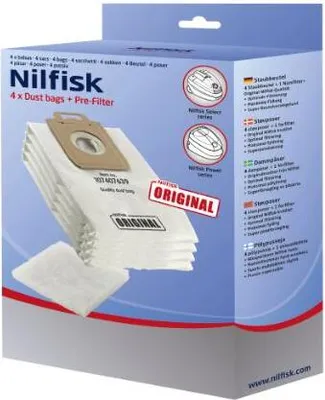 Produktbild von Nilfisk SELECT Staubsäcke 4 Stk., Ersatzteil für Staubsauger, 128389187