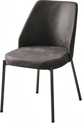 Immagine prodotto di Sedia imbottita Poltrona di design moderno in tessuto Sedia con braccioli grigia Sala da pranzo