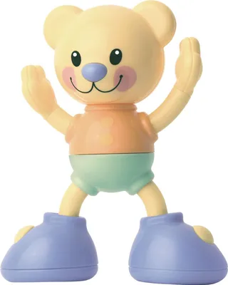 Productafbeelding van Tolo Baby Speelgoed: Knuffelbeer "Friends" in pastelkleuren - ontwikkelingsspeelgoed
