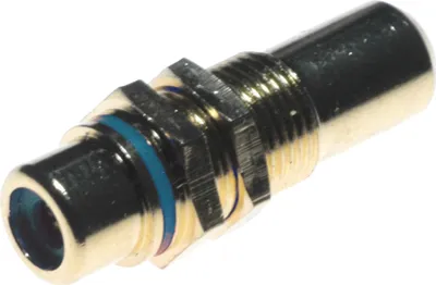 Produktbild von Lyndahl LKPA015 RCA Cinch Durchgangsdose für Frontplattenmontage, hartvergoldet Farbe: Blau