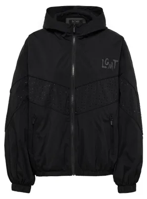 Produktbild von Sportliche Jacke Schwarz 42 mit Kapuze, wärmeisolierend und weit geschnitten