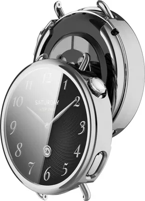 Produktbild von Schutzhülle für Xiaomi Watch S4 41 mm, Bizon Case Watch Felipe, Silbern
