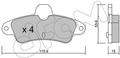 Produktbild von CIFAM Bremsbeläge Satz Hinten Bremsklötze für FORD MONDEO I (GBP) 822-143-0