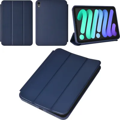 Produktbild von iPad Mini 2021 Book Case Tablet Cover - Dark Blue - Smart Case