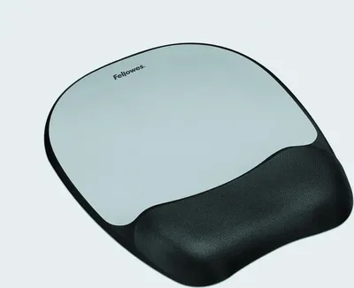 Obrázok produktu pre Podložka pod myš Fellowes - 25,4 mm x 201,7 mm x 235 mm - strieborná, čierna