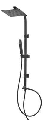 Produktbild von Duschsäule mit 3 Funktionen Handbrause Schwarz "Platinum"