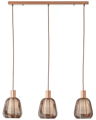 Produktbild von BRILLIANT Pendelleuchte, 3-flammig Wallace braun IP20 E27 40 Watt dimmbar g. f. Normallampe