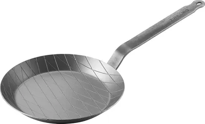 Produktbild von Robuste Eisenpfanne für besondere Bratgeschmäcker - Bratpfanne mit stabiler Eisenbasis - Ø24cm Silber