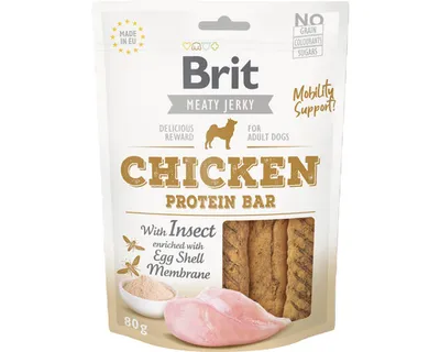 Zdjęcie produktu dla Brit Jerky Snack, Przekąski, Pies, Dorosły, Kurczak, 80 g, Bez cukru