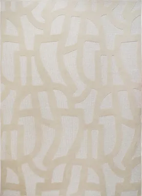 Produktbild von Grafikteppich mit Reliefmustern ecru 160x230
