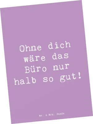 Produktbild von Mr. & Mrs. Panda Postkarte Spruch Sekretärin Beste - Lavendeltraum - Geschenk, Aufmerksamkeit, Ansichtskarte, Anerkennung, Liebe, Postkarten, Danke sagen, Bürohelfer