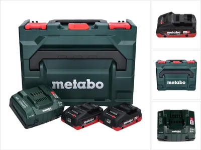 Immagine prodotto di Metabo Basis Set LIHD - 2x Batterie da 4,0 Ah + Caricabatterie ASC 145 + Valigetta Metaloc ( 685130000 )