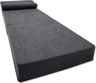 Productafbeelding van Silecomplaza opvouwbare matras met kussen, inklapbare matras, inklapbare gastenmatras, reisbed. (Grijs)