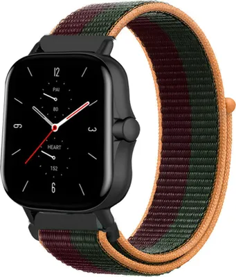 Produktbild von Strap-it Amazfit GTS 2 Nylonarmband (Kirsche)
