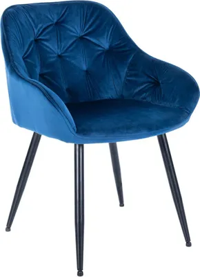 Produktbild von Besucherstuhl Cassis Samt blau